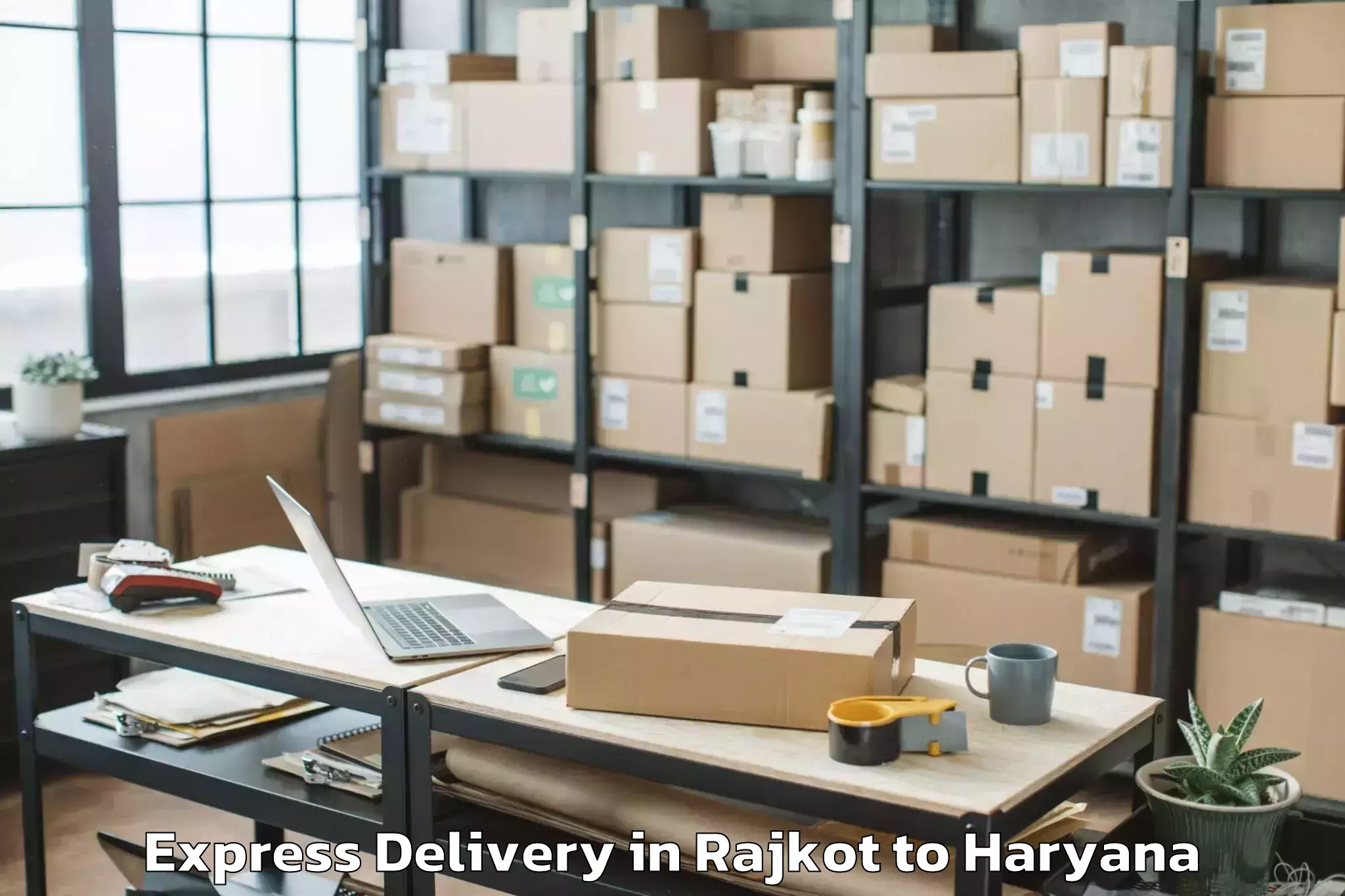 Professional Rajkot to Starex University Gurgaon Express Delivery